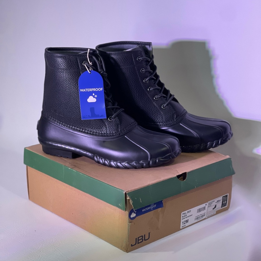 NEW JBU by Jambu & Co. Maine Waterproof Men’s Black Boots. YXFJUL22. Size 12M.